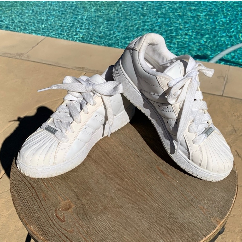 Adidas white sneakers